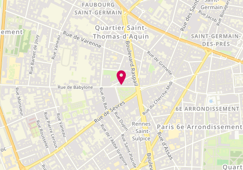 Plan de Clarins, 10 Rue de Babylone, 75007 Paris