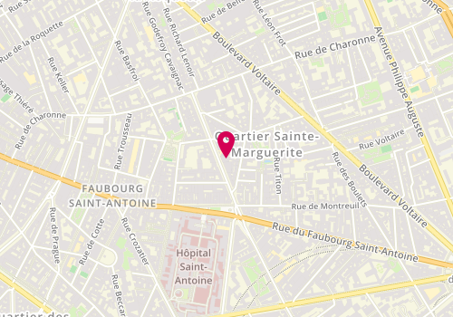 Plan de Hôtel Paris Bastille Boutet, 22 24 Rue Faidherbe, 75011 Paris