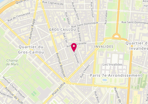 Plan de La Maison du Tui Na, 14 Rue Duvivier, 75007 Paris
