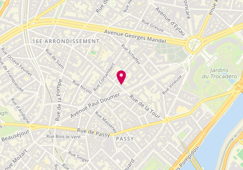 Plan de Art Nail Bar Paris, 68 Rue de la Tour, 75016 Paris