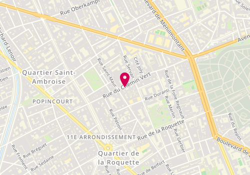 Plan de Peausitive, 100 Rue du Chemin Vert, 75011 Paris