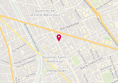 Plan de Lucile BLAISE - Réflexologue PARMENTIER, 72 Avenue Parmentier, 75011 Paris