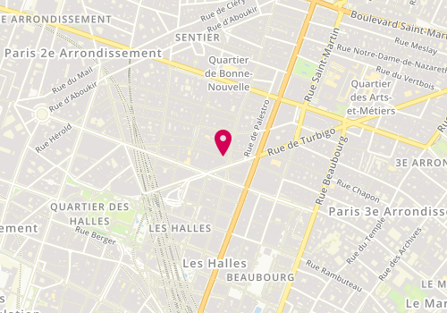 Plan de JUSTE UN REGARD - Spécialiste des épilations au fil, 2 Rue Tiquetonne, 75002 Paris
