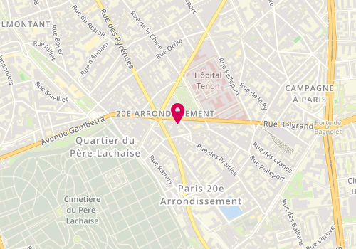 Plan de L'Univers du Regard, 11 Rue du Cher, 75020 Paris