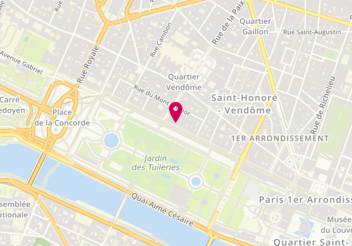 Plan de Hôtel Meurice, 228 Rue de Rivoli, 75001 Paris
