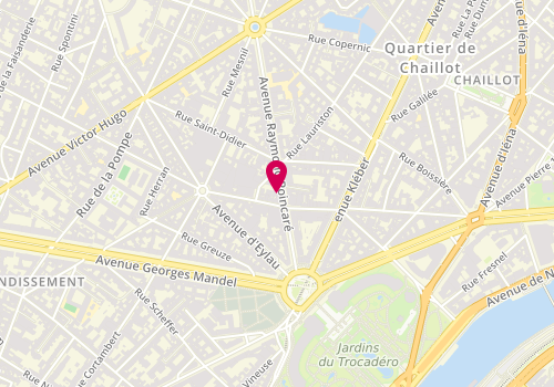 Plan de Ban Thaï Spa, 25 avenue Raymond Poincaré, 75116 Paris
