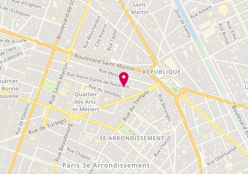 Plan de Atelier du Sourcil, 13 Rue N.D de Nazareth, 75003 Paris