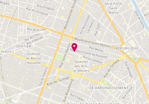 Plan de Gunes Beaute 75003, 66 Rue du Vertbois, 75003 Paris