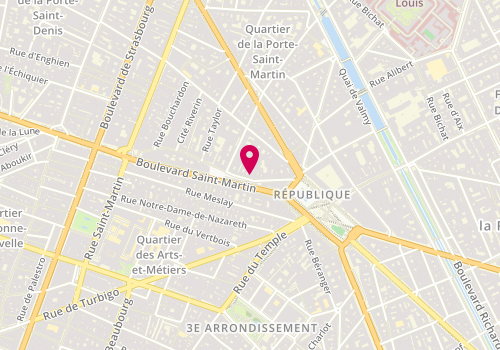 Plan de Hotel Renaissance Paris Republique, 40 Rue René Boulanger, 75010 Paris