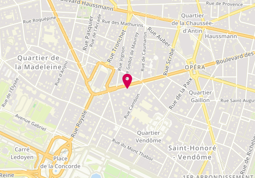 Plan de Centre Danny Attali, 9 Boulevard de la Madeleine, 75001 Paris