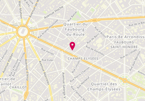 Plan de Centre de Beaute Yves Rocher, 102 avenue des Champs-Élysées, 75008 Paris