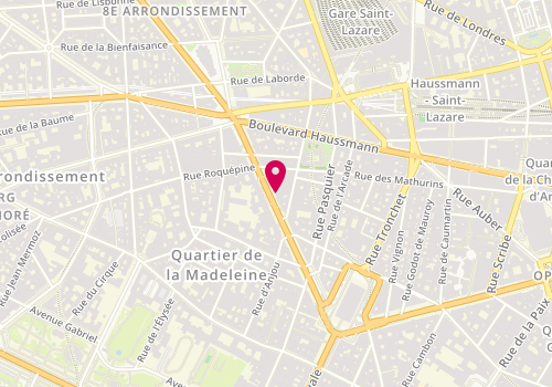 Plan de Hyatt Paris Madeleine, 24 Boulevard Malesherbes, 75008 Paris