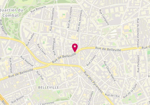 Plan de Centre de beauté Yves Rocher, 135 Rue de Belleville, 75019 Paris