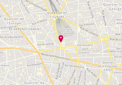 Plan de Centre de Beaute Yves Rocher, Espace Commercial Saint Lazare Paris
1 Cr de Rome, 75008 Paris