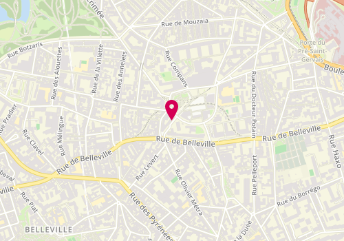 Plan de Guinot, 13 Rue du Pre Saint-Gervais, 75019 Paris