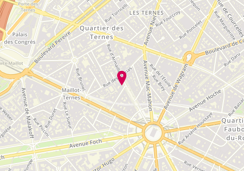 Plan de Institut de Beauté Marlene Ferreire, 25 avenue Carnot, 75017 Paris