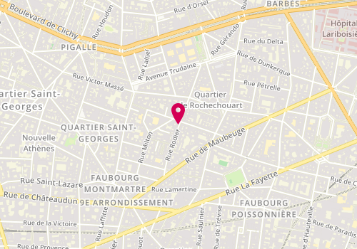 Plan de Escale d'Hermes - Institut de beauté pour hommes, 29 Rue Rodier, 75009 Paris