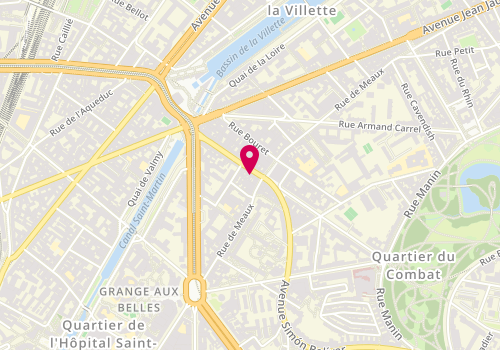 Plan de L'Atelier du Sourcil, 38 avenue Secrétan, 75019 Paris