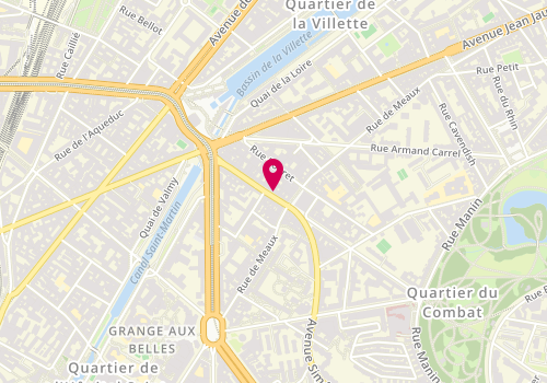 Plan de Centre de Beaute Yves Rocher, 27 avenue Secrétan, 75019 Paris