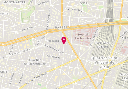 Plan de Carla Beauté, 156 Rue du Faubourg Poissonnière, 75010 Paris