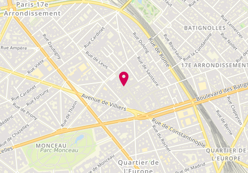 Plan de Centre de Beaute Yves Rocher, 43 Rue de Levis, 75017 Paris