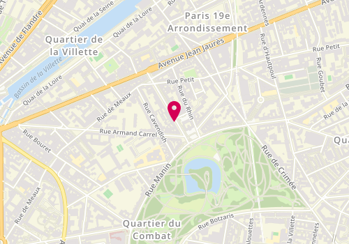 Plan de Institut de Beauté Laumière, 7 avenue de Laumière, 75019 Paris