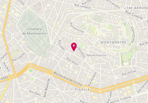 Plan de Au Bout des Doigts, 3 Rue Burq, 75018 Paris