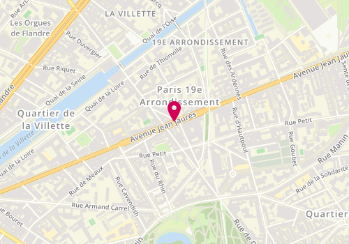 Plan de ERNOULT Nathalie, 8284 Avenue Jean Jaurès, 75019 Paris