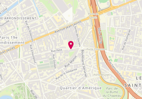 Plan de L'Atelier de Diana, 114 Rue Petit, 75019 Paris