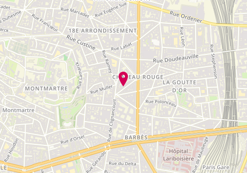 Plan de Agnès Beauté, 7 Rue Poulet, 75018 Paris