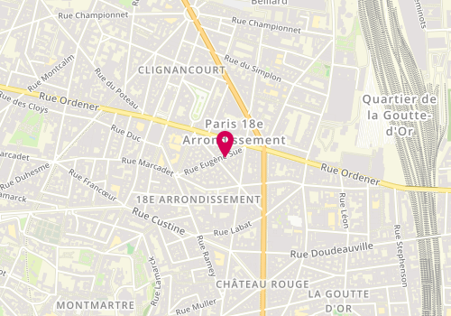 Plan de Esthetique Marie Jeanne, 24 Rue Eugène Sue, 75018 Paris