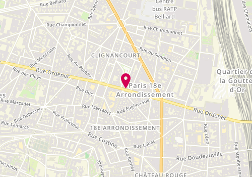 Plan de Guinot, 68 Rue Ordener, 75018 Paris