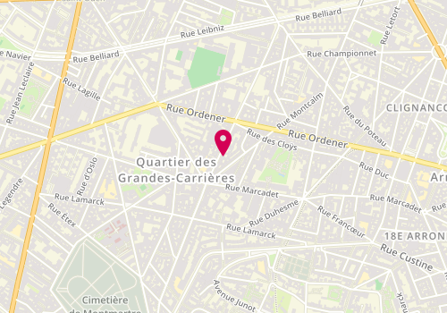 Plan de Institut Mel, 88 Rue Damrémont, 75018 Paris