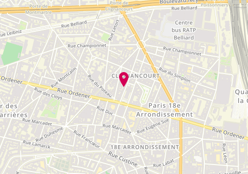 Plan de Body'minute, 89 Rue du Mont-Cenis, 75018 Paris