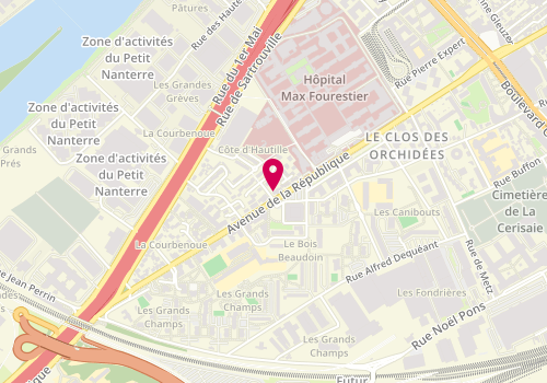 Plan de Esthetic Center Nanterre, 383 avenue de la République, 92000 Nanterre