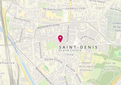 Plan de Centre de beauté Yves Rocher, 45 Rue de la République, 93200 Saint-Denis