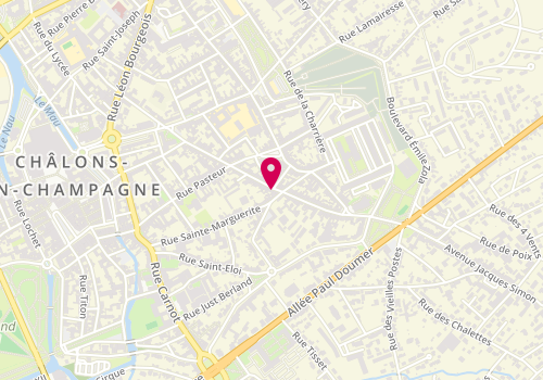 Plan de FRANCOIS Caroline, 38 Rue Jean Jacques Rousseau, 51000 Châlons-en-Champagne