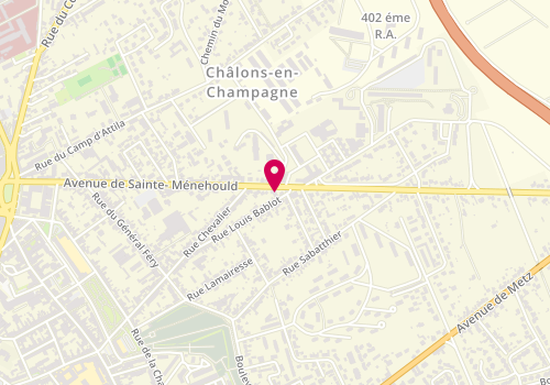Plan de Dermo K'line, 86 avenue de Sainte-Menehould, 51000 Châlons-en-Champagne