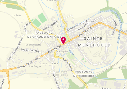 Plan de Aurore Esthetique, 6 Rue Florion, 51800 Sainte-Menehould