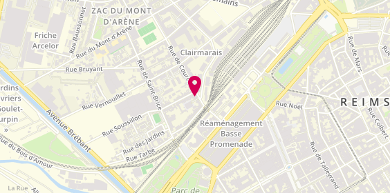 Plan de Clair de Femme, 27 Rue de Courcelles, 51100 Reims