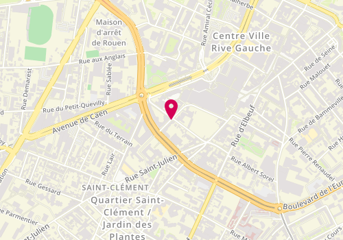 Plan de Centre de Beaute Yves Rocher, Centre Commercial Saint Sever Rue Henri Gadeau de Kerville, 76100 Rouen