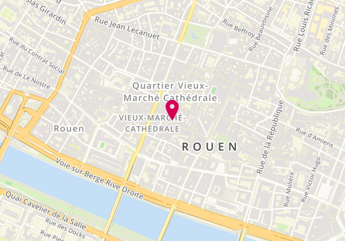Plan de Centre de Beaute Yves Rocher, 62 Rue du Gros Horloge, 76000 Rouen