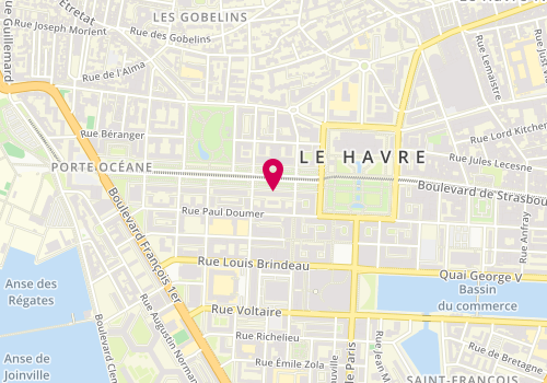 Plan de L'Institut Grain de Beauté, 74 avenue Foch, 76600 Le Havre