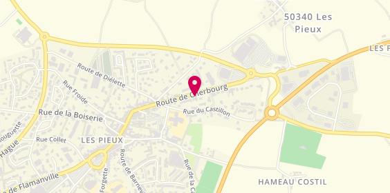 Plan de Alizé Beauté Bien-être, 19 Bis Route de Cherbourg, 50340 Les Pieux