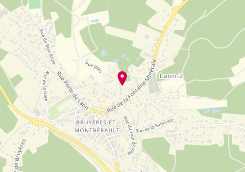 Plan de Caroli's Massages, 7 Bis Rue Prés de la Fontaine, 02860 Bruyères-et-Montbérault