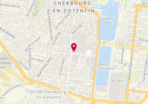 Plan de Nocibé, 14 Rue Gambetta, 50100 Cherbourg-Octeville