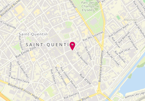 Plan de Institut Monique Dumé, 14 Rue de la Sous-Préfecture, 02100 Saint-Quentin