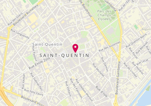 Plan de Centre de Beaute Yves Rocher, 22 Bis Rue des Toiles, 02100 Saint-Quentin