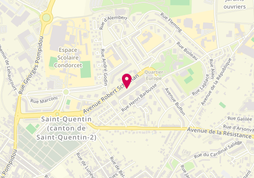 Plan de Perez Sophie, 60 avenue Robert Schuman, 02100 Saint-Quentin