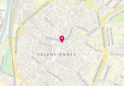 Plan de Nocibé, 12 Rue de la Paix, 59300 Valenciennes